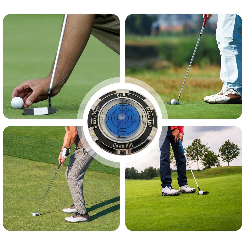 Golf Green Reader Compact Double Sided Round Golf Slope Putting Level