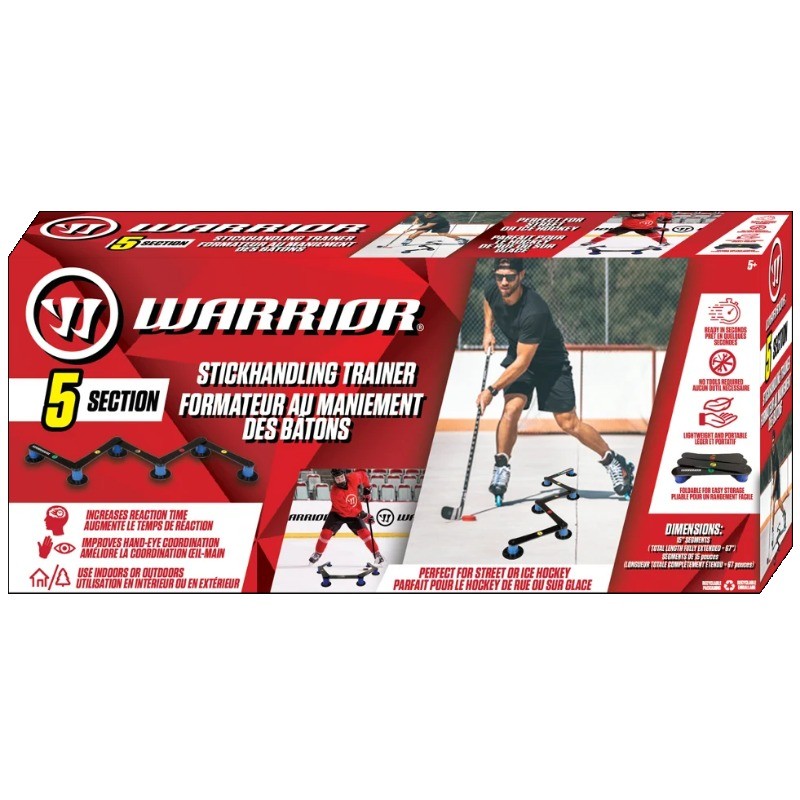Warrior 5 Section Stick-handling Dangler - Black HDPE - 1 EA 5 Sections