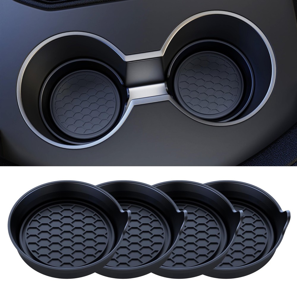Universal Waterproof Car Cup Holders - Non-Slip Sift-Proof Coasters 4 Pack