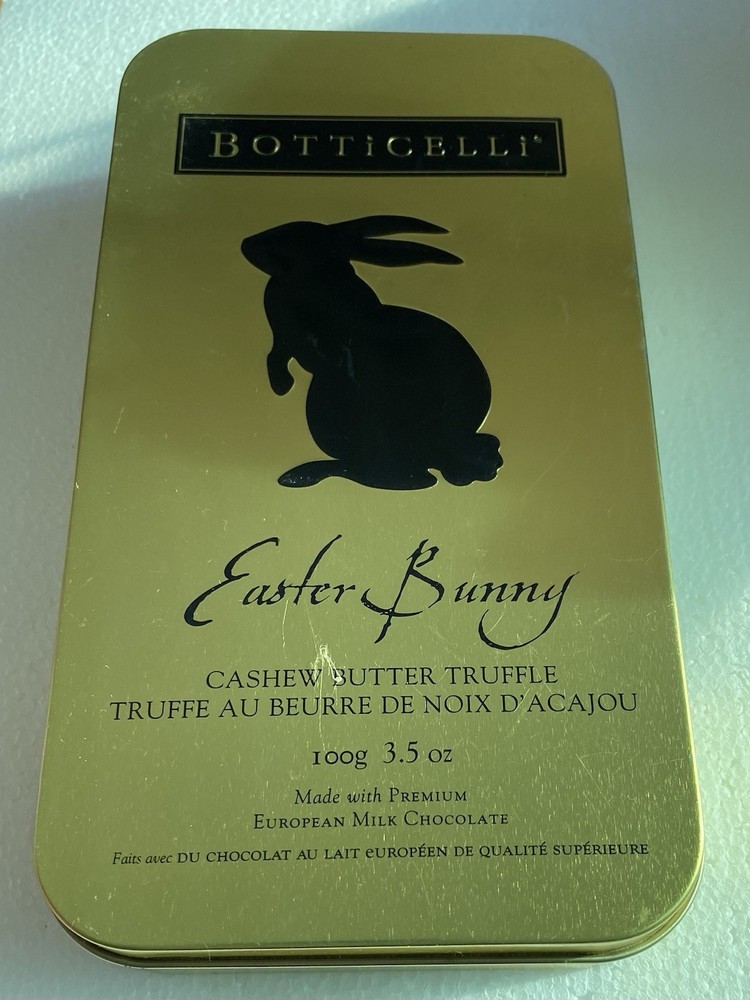 Easter BUNNY Botticelli CANDY Tin EMPTY