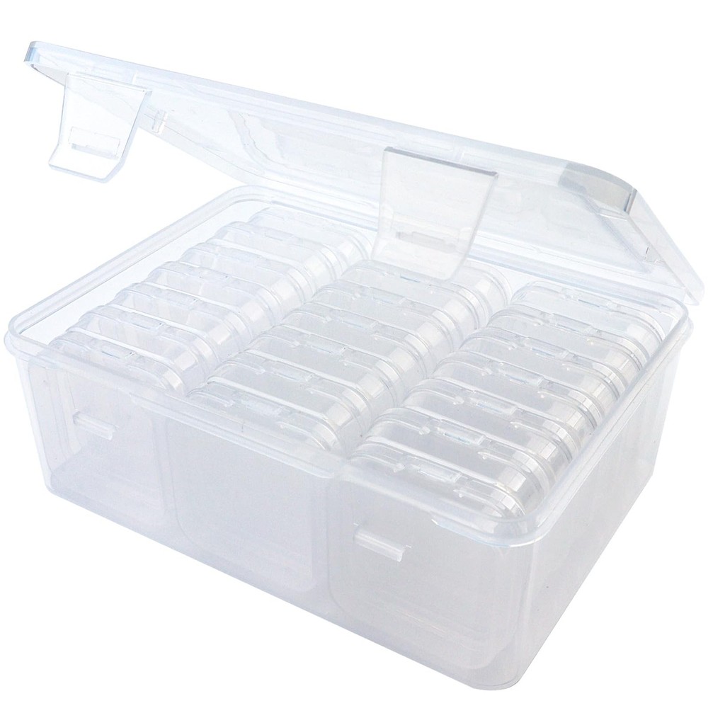 Moon Magpie Bead Organizers Box, Plastic Storage Cases Mini Clear