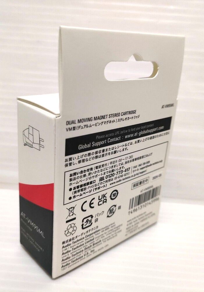 audio-technica VM type Stereo Cartridge AT-VM95ML Solid Micro Linear Needle Red