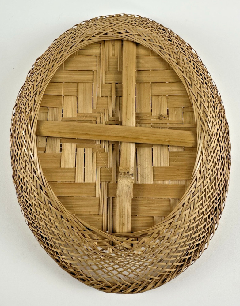 Handwoven Rattan Oval Basket 10” – Rustic & Decorative