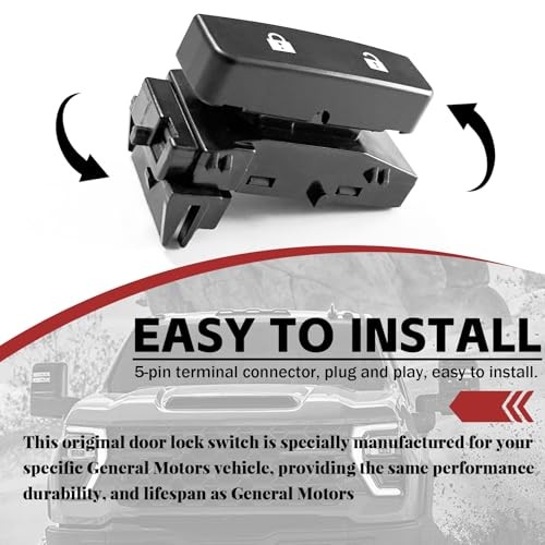 Front Right Passenger Power Door Lock Switch, Fits for 2007-2013 Chevy