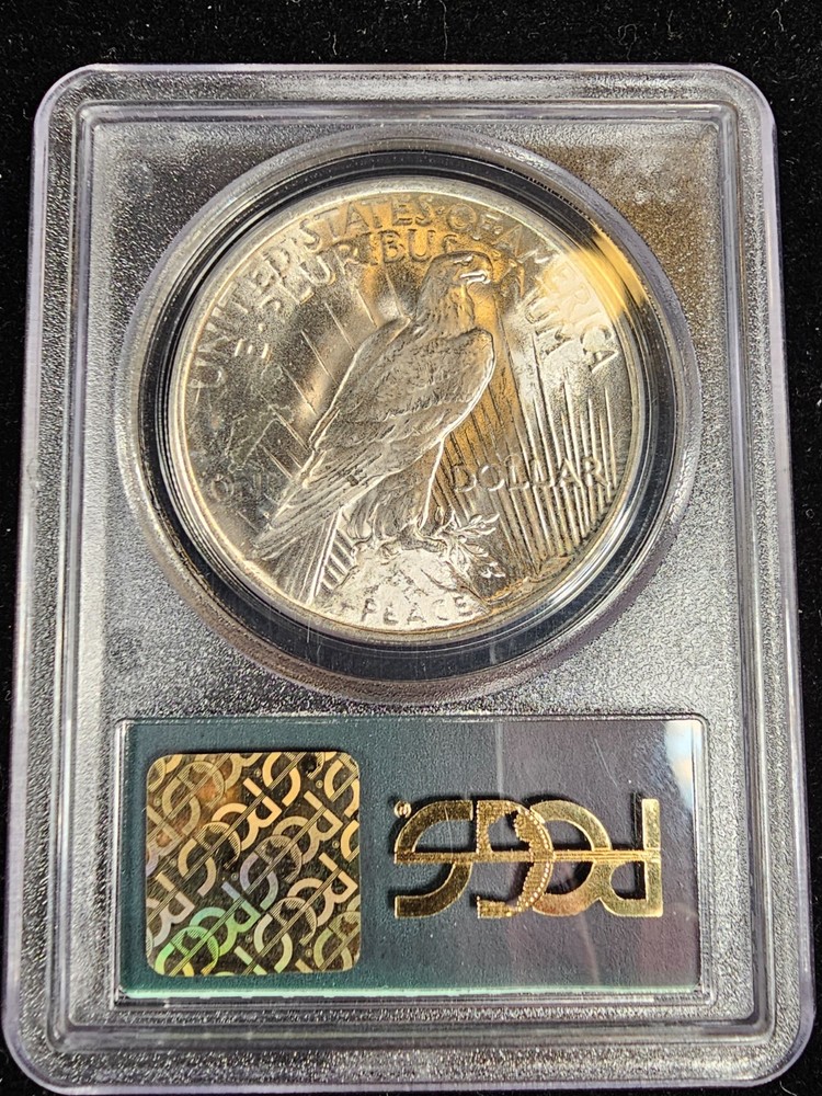 1922 PEACE SILVER DOLLAR PCGS MS63 NICE COIN $1 BRIGHT WHITE OGH