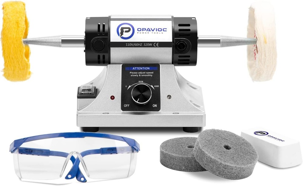 Jewelry Polisher Adjustable Variable Speed Bench Grinder Polishing & Buffing