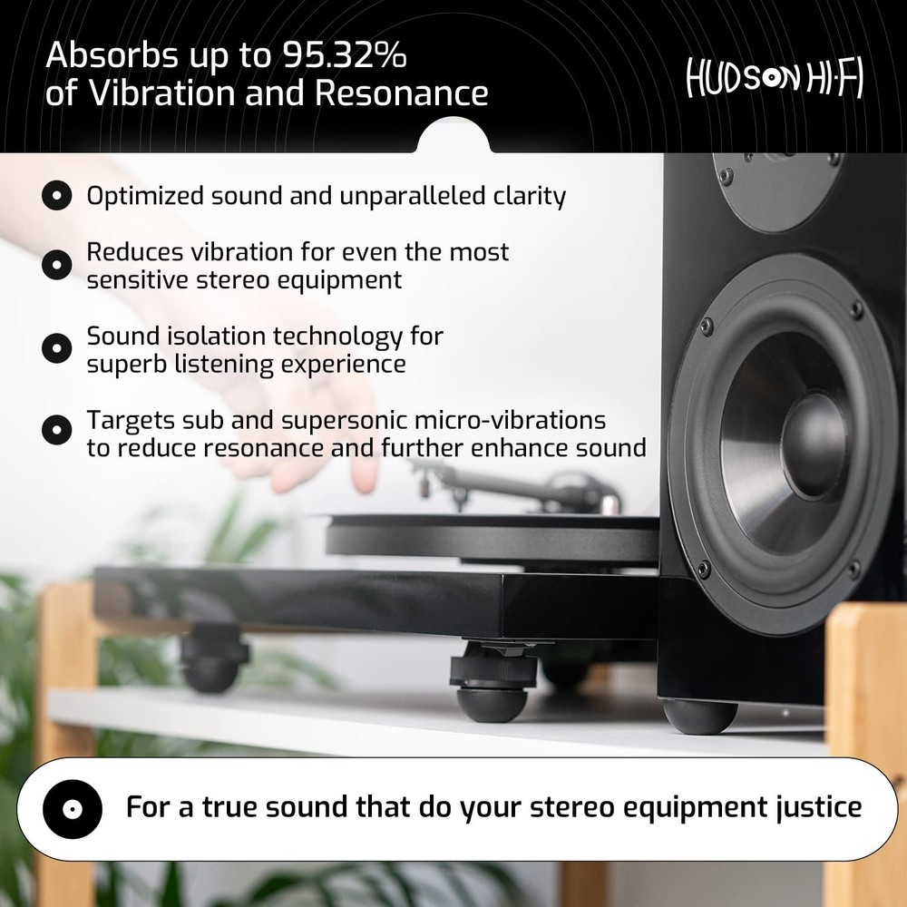Silicone Speaker Isolation Feet Anti Vibration Audio Pads 4 Pack