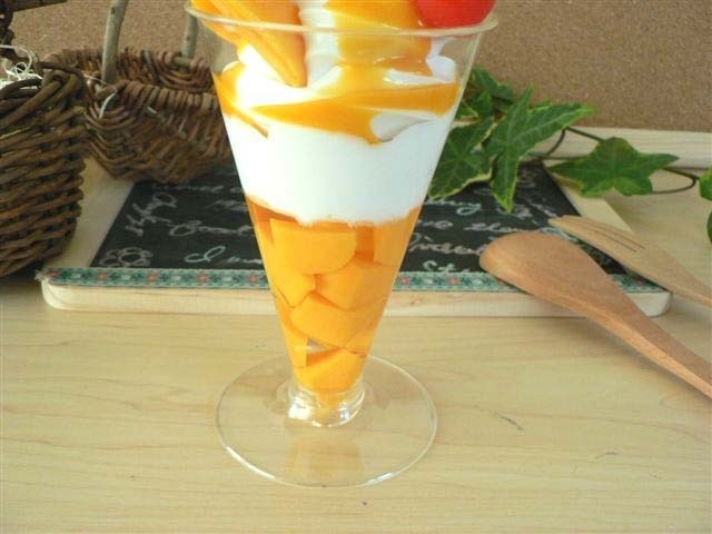 Food replica mango parfait