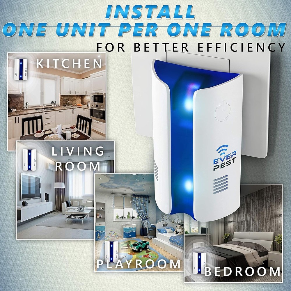 Ultrasonic Pest Control Repeller Plug in - Electronic Insect Defender - Roach Be