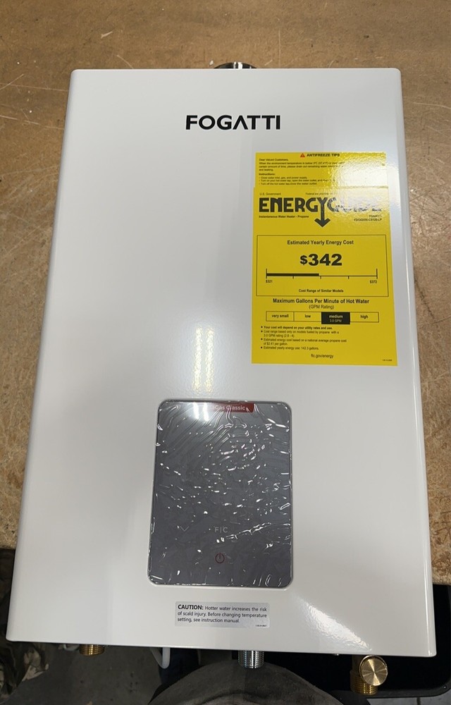 【90% NEW】16L Indoor Propane Gas Tankless Water Heater 5.1GPM 120000 BTU Instant