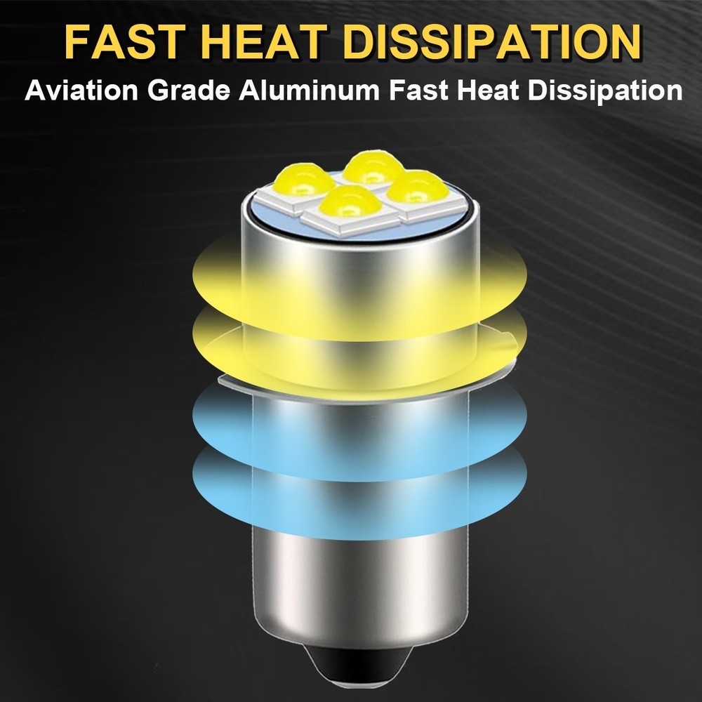 6X 18V VOLT Flashlight Replacement LED Bulbs For Dewail DW9083 DW908 DW919 DC509