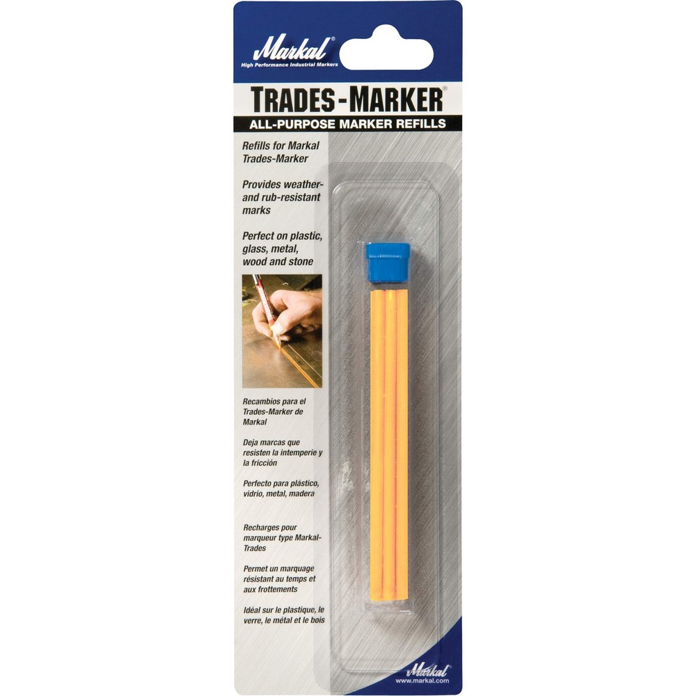 6 Pack Yellow Grease Marking Pen Weather Resistant No Sharpening Needed