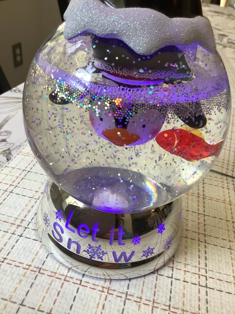 Upside Down Penguin With Fish Snow Globe Lights Up Taiwan