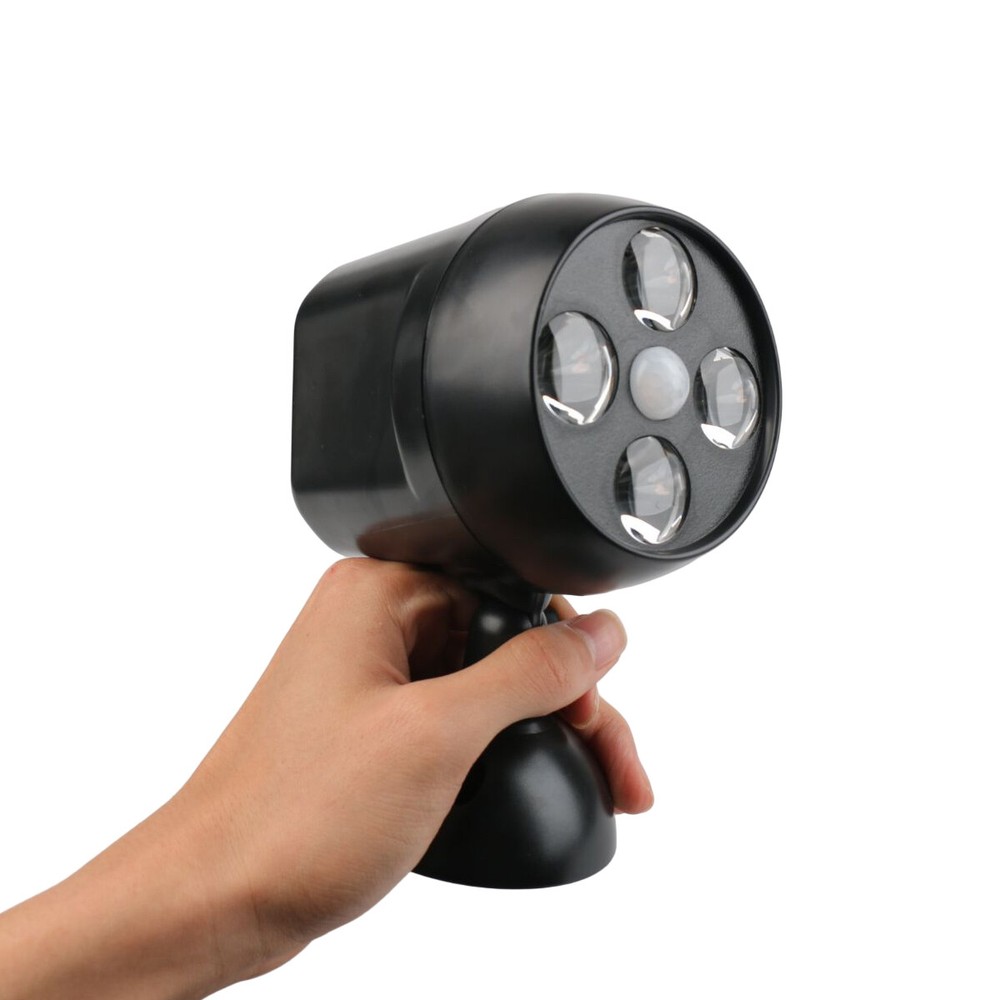 Battery Powered Security Lights Motion Sensor Outdoor Lamp Spotlight with 4LEDs