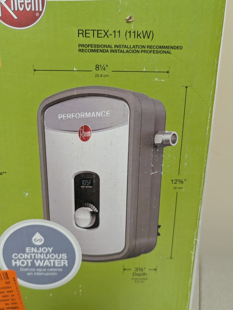 Rheem 11 kW 2.15 GPM 240V Self-Modulating Electric Tankless Water Heater