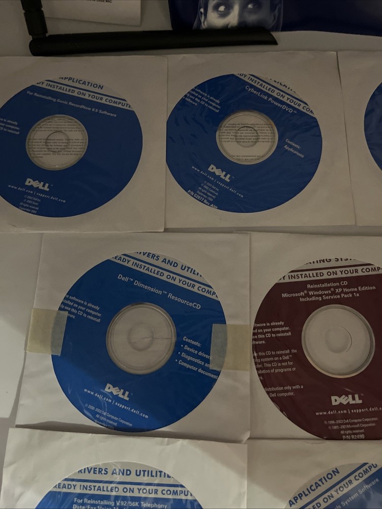 Dell Microsoft Applications Software LOT 10 disks Drivers Utilites USB Wireless