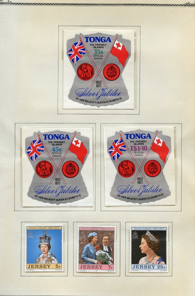 BRITISH COMMONWEALTH QUEEN ELIZABETH II SILVER JUBILEE SELECTION MINT NH