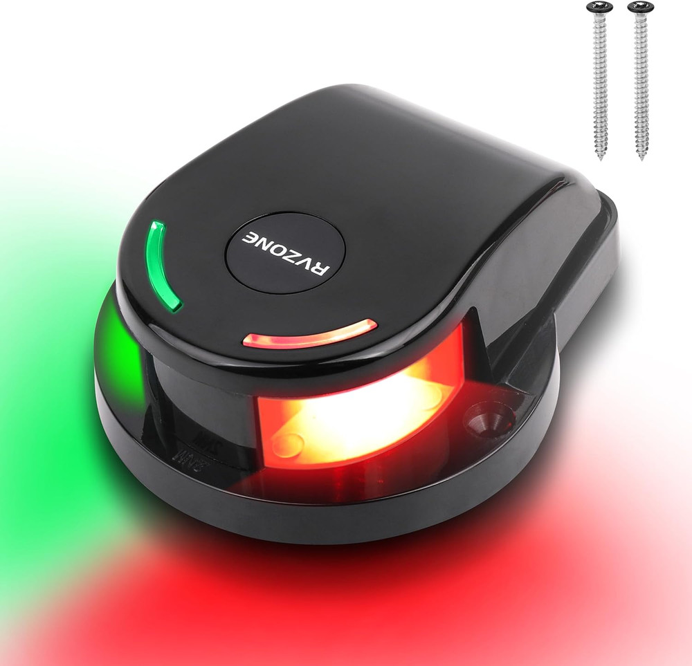 LED Boat Navigation Lights, IP67 Waterproof, (Black)