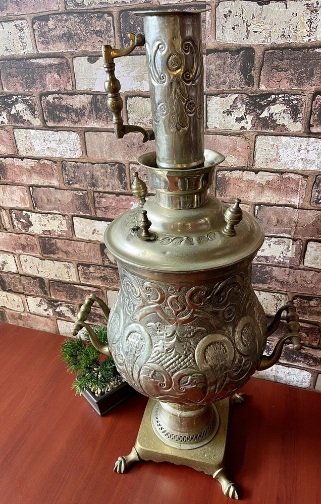ANTIQUE MOROCCAN SAMOVAR 29.5” TALL