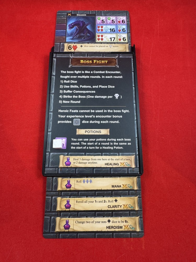 One Deck Dungeon compatible Reference Card/Dungeon Holder