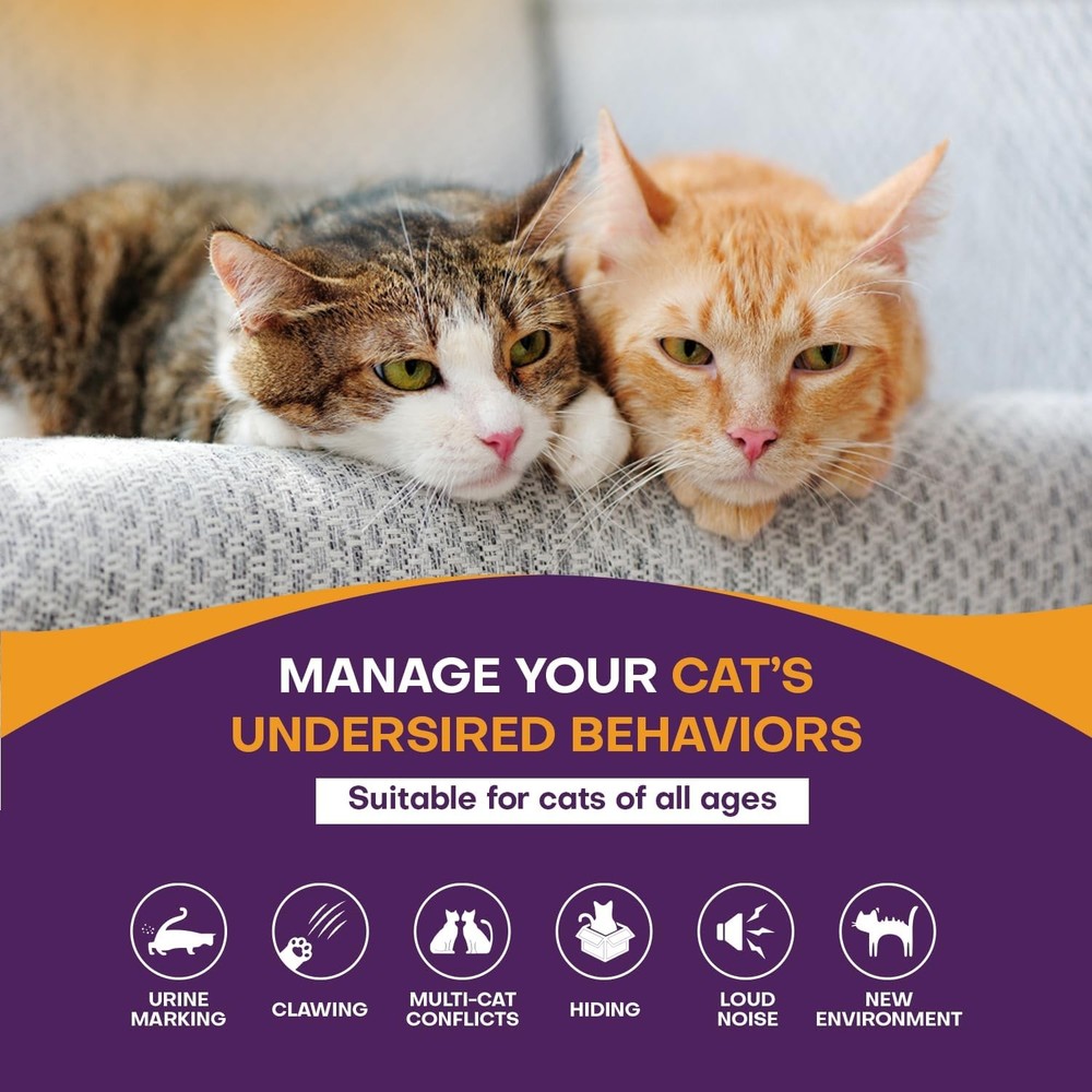 Cat Calming Diffuser 5 Pack Includes 2 Diffusers Machines & 3 Refills Pheromone