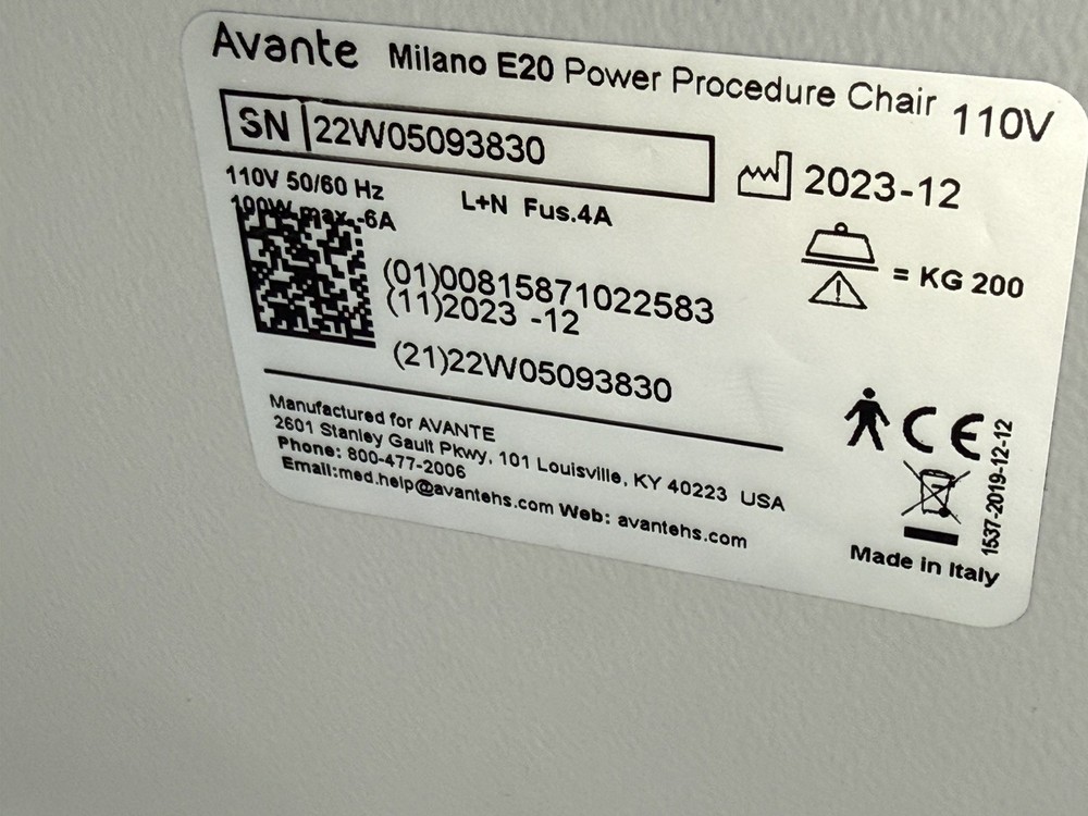 Milano E20 Power Procedure Chair