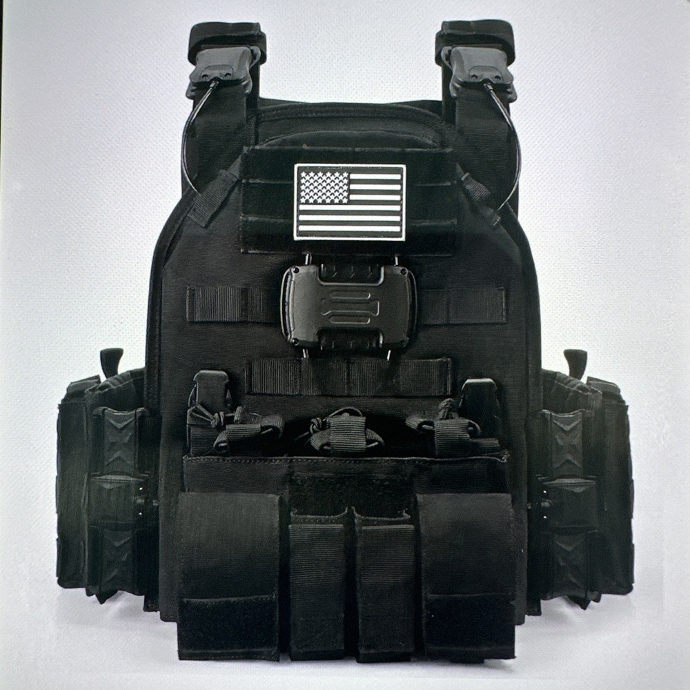 Jueachy Magnetic Tactical Vest, MOLLE, Plate Carrier,  One-Button Disassembly,