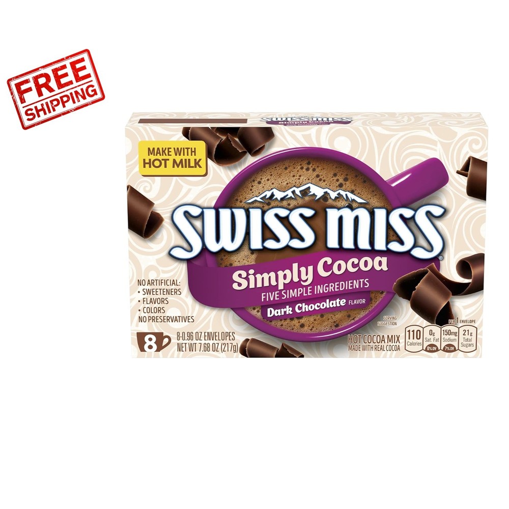 Silky Smooth Simply Cocoa Dark Chocolate Hot Cocoa Mix - 8 Packets, 7.68 oz
