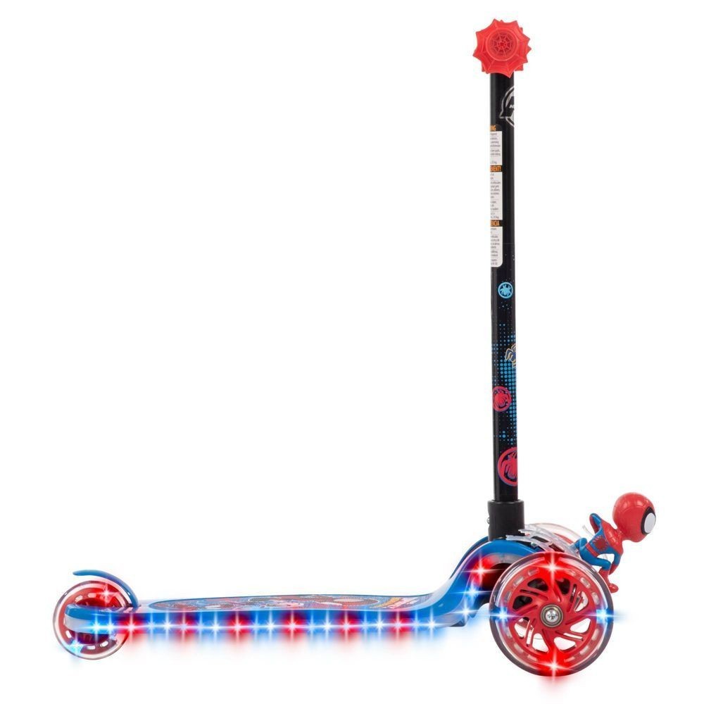 Kids Spidey 3-Wheel LED Kick Scooter