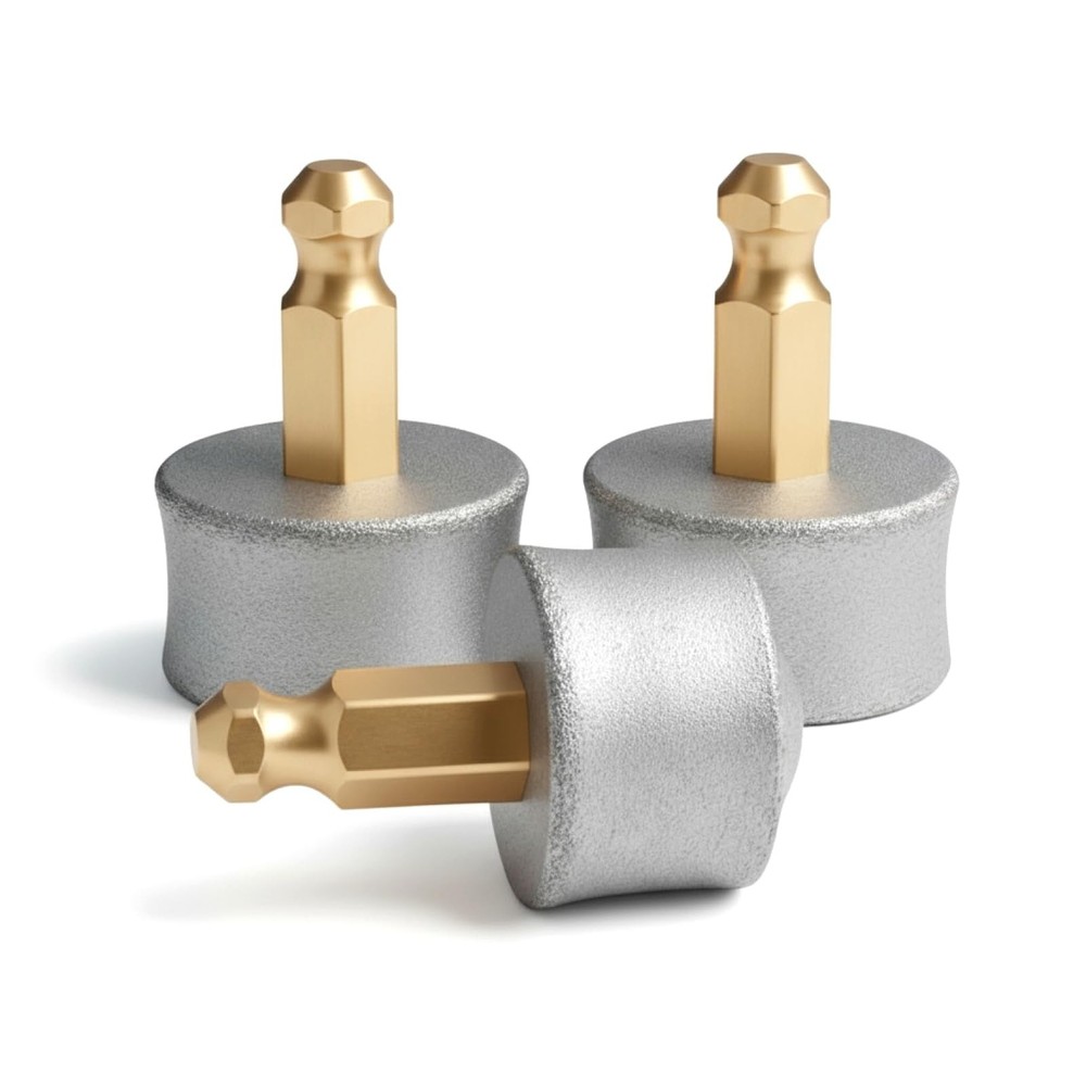 Heusom Replacement Drum Grinders Silent Groom Pro Nail Grinder (3 pcs) White