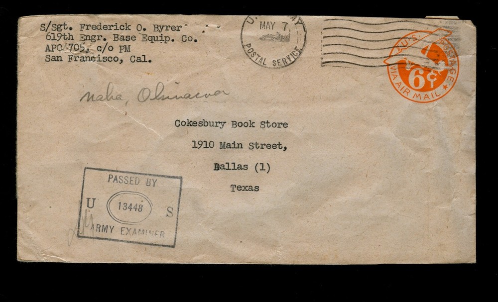 Staff Sergeant Frederick Byrer, 619th Engineers Army Base Equipment Co., Pacific