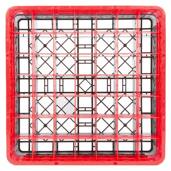 2 PACK Restaurant Dishwasher Glass Rack with 49 Compartments and TWO Extender