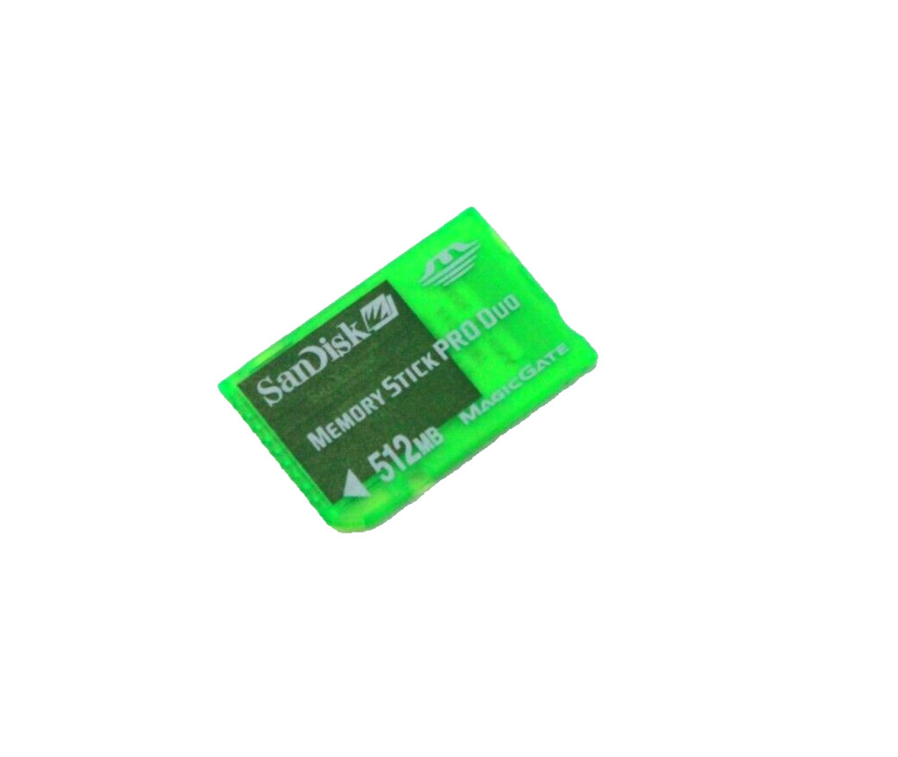 San Disk Memory Stick Pro Duo 512MB SDMSG-512 Translucent Green