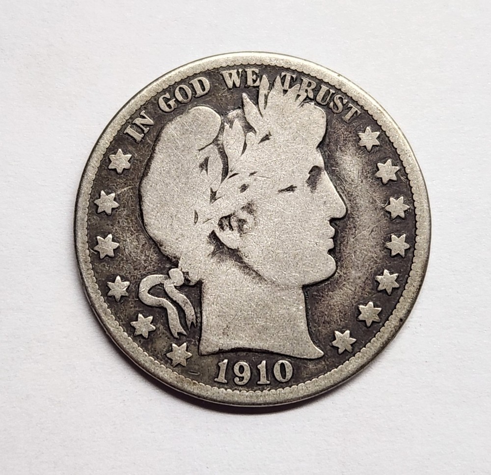 1910 Barber Half Dollar – Choice VG