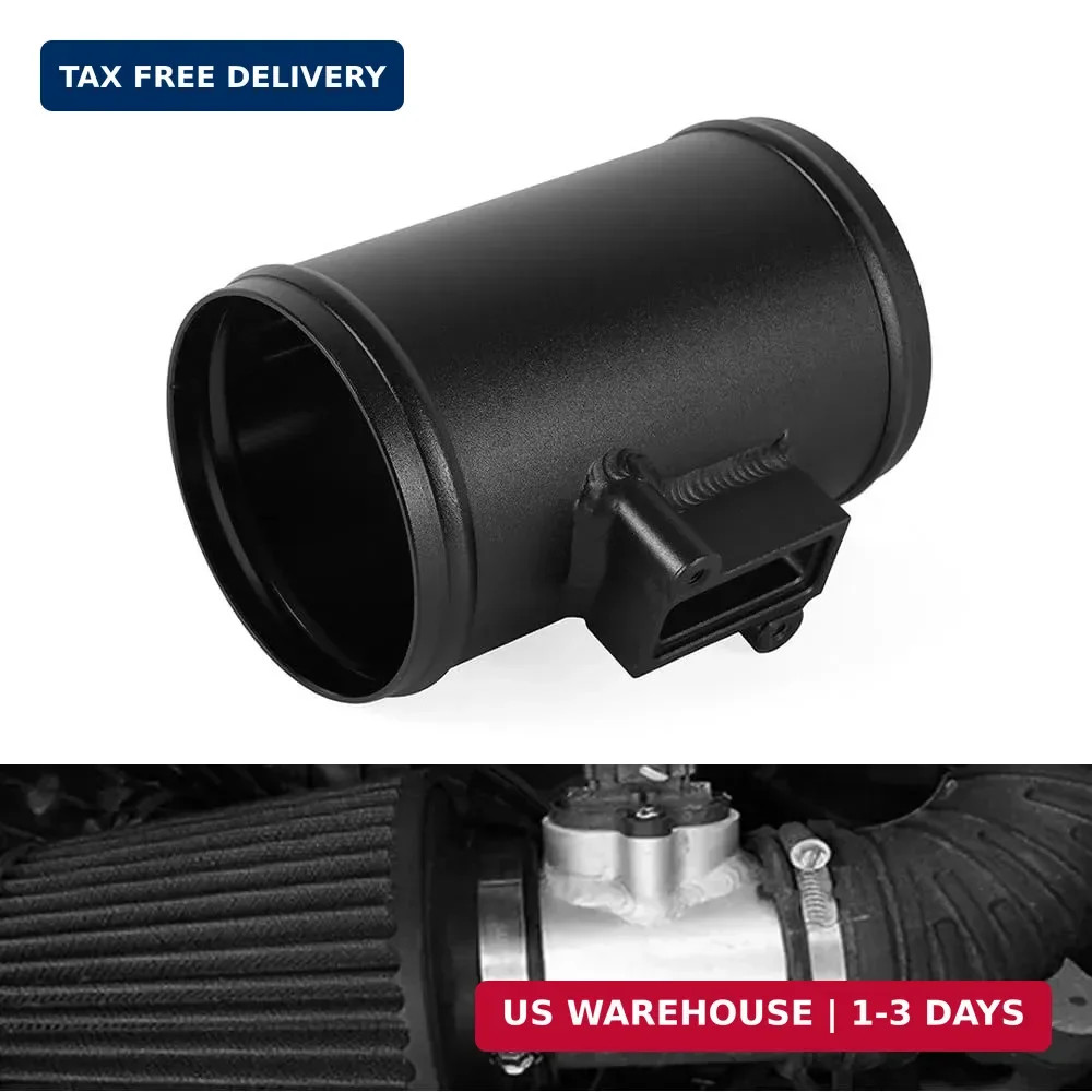 3" MAF Sensor Adapter Air Flow Meter Base Universal Intake Black