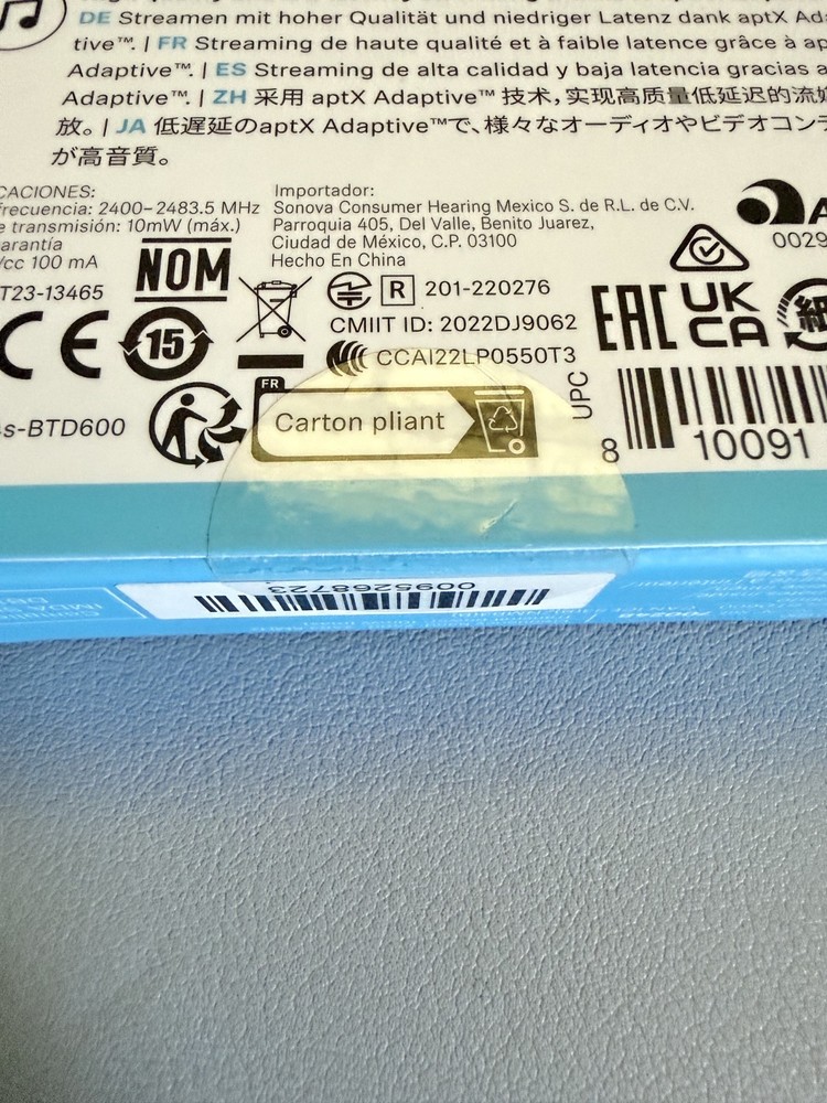 Sennheiser BTD 600 Bluetooth USB Adapter USB A USB C Dongle NEW