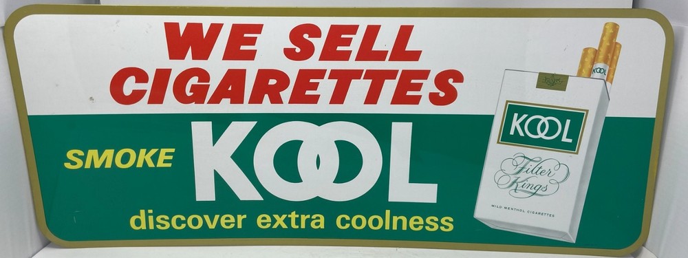Kool Cigarette Advertising Tin Sign 301" X 12"