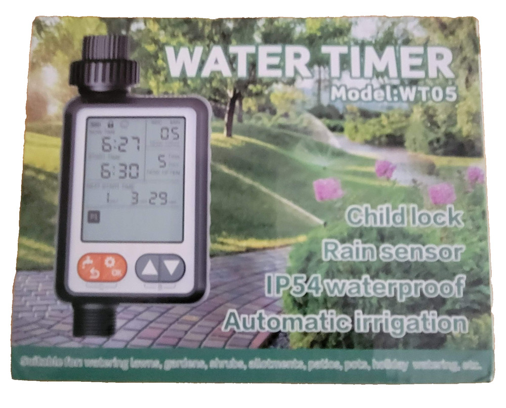 Dar Darouxiao Water Timer Model WT05 IP54 10 Group Program Rain Sensor Black