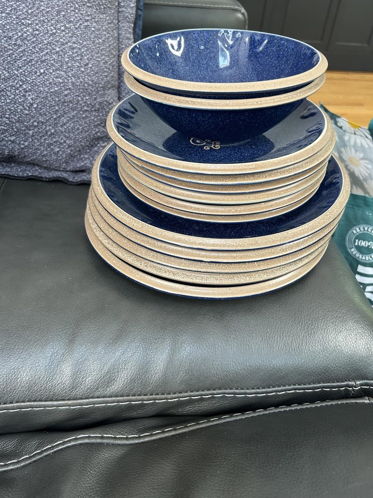 Disney Parks Authentic Dinner ware - Blue Speckled Plates 3