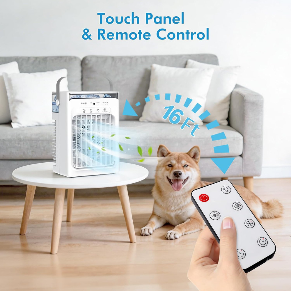 Portable Air Conditioners, 4-Speed Mini Air Conditioner, 3-In-1 Personal Cooling