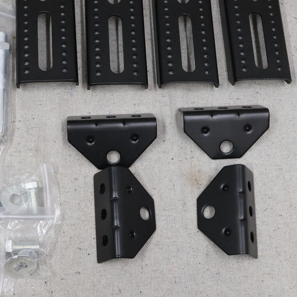 Boat Trailer Bunk Hardware Kit Powder Coated 8in Brackets