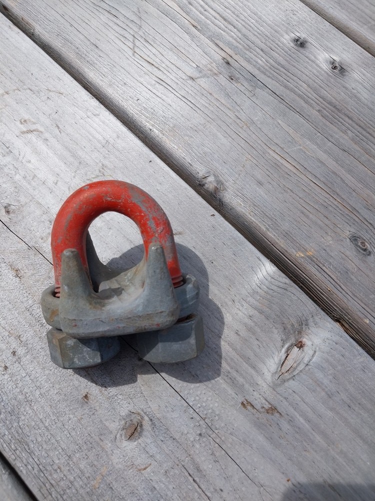 7/8" Red U-Bolt Wire Rope Clip USA Made