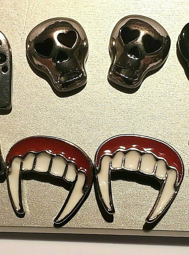 Halloween Post Earrings 6 Sets Gift Lux Fun