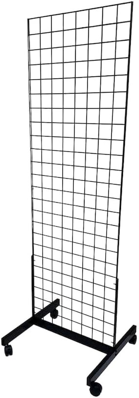 Black 2' x 6' Heavy Duty Rolling Gridwall Display Panels