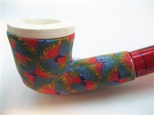 Fimo Meerschaum Pipes - Red Blaze