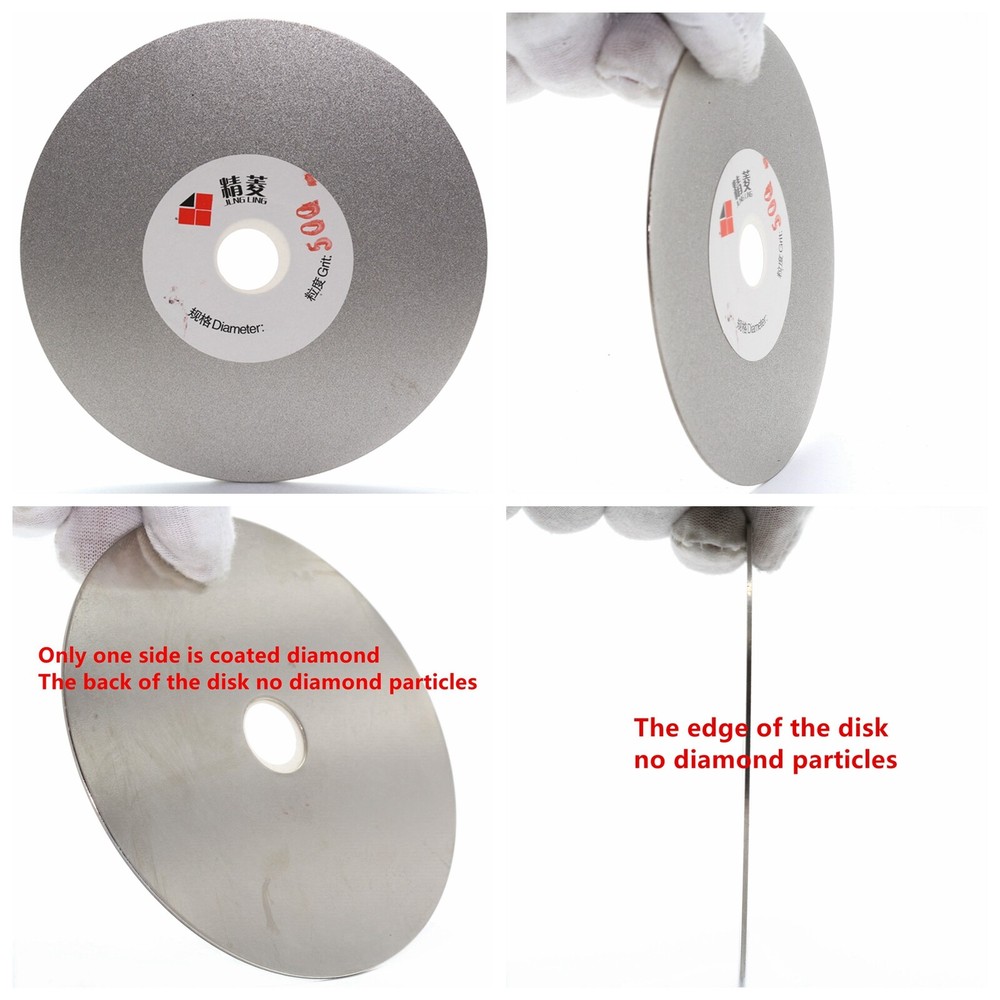 4" inch 100mm Grit 500 Diamond Grinding Disc Coated Flat Lap Disk Glass Tools