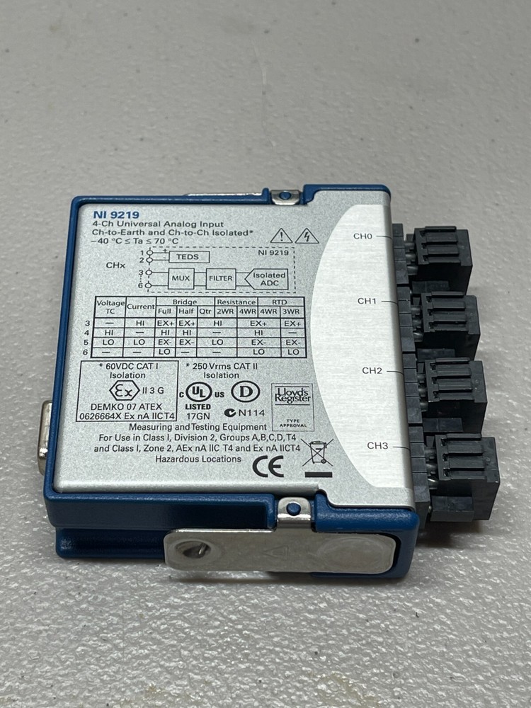 National Instruments NI 9219 4-Channel Universal Analog Input cDAQ Module