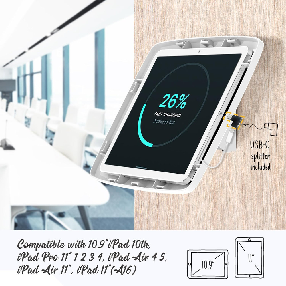 Tablet Wall Mount Lockable Tiltable anti Theft Security