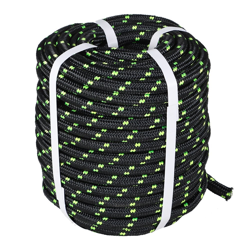 Double Braid Polyester Rope 6180Lbs Breaking Strength 1/2" × 100' Bull Rope