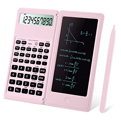 Scientific Calculators for Students, 10-Digit Large Screen, Math Pink